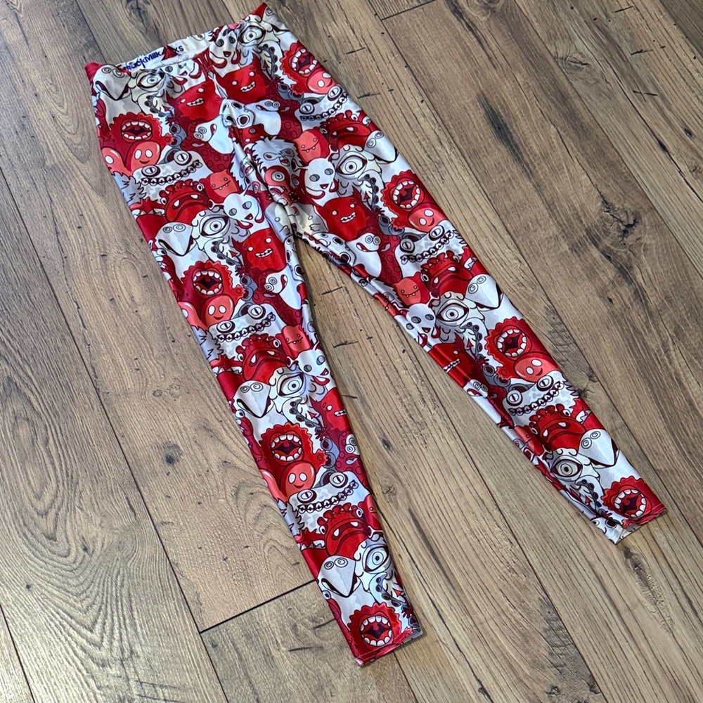 BlackMilk Clothing XS Red Monster Mash Leggings – Rare Gus Fink Collab EUC